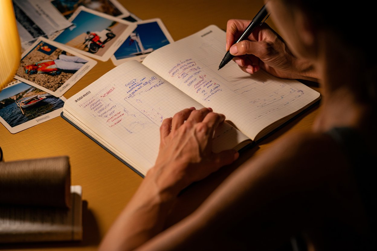 Блокнот с записями